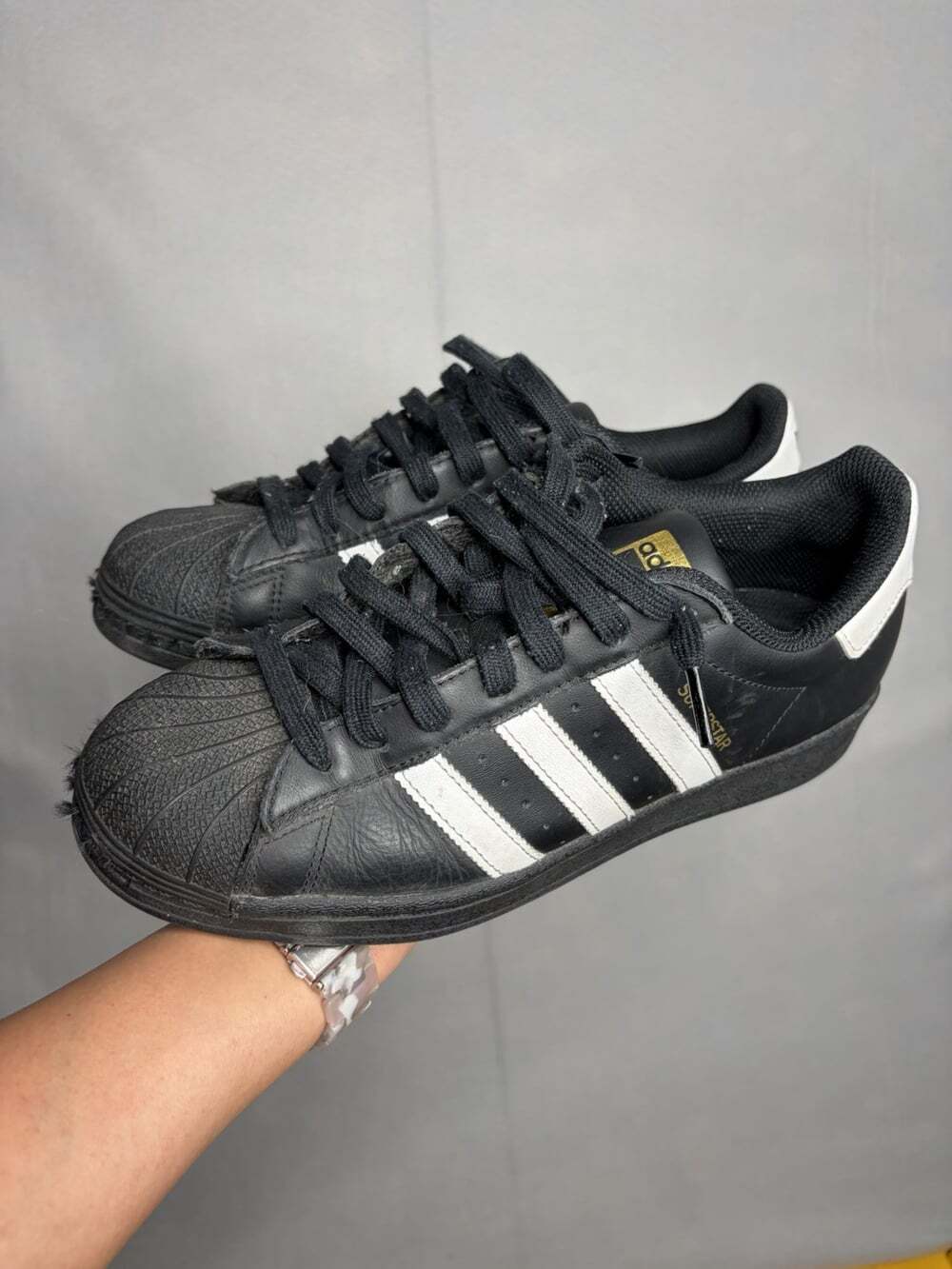 Adidas Superstar Men’s Low Top Sneakers Black/White 7 NY Artist Designed
